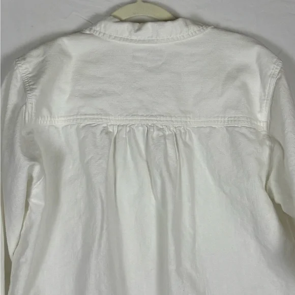 NWOT Anthropologie Pilcro White Linen Oxford Blouse- L - Picture 11 of 14
